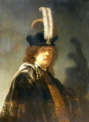 Self-Portrait in a Feathered Hat
